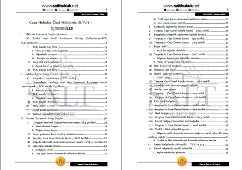 Ceza Özel Hukuku Amfi B 2. Dönem Part-4 (2022-2023)-AÜHF-Konu Anlatım Kitapçığı