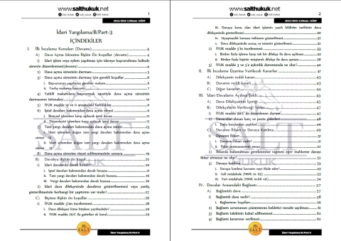 İdari Yargılama Amfi B 2. Dönem Part-3 (2022-2023)-AÜHF-Konu Anlatım Kitapçığı