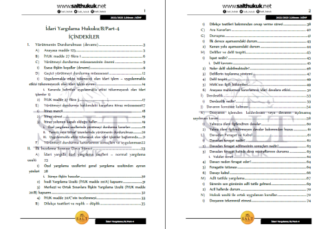 İdari Yargılama Amfi B 2. Dönem Part-4 (2022-2023)-AÜHF-Konu Anlatım Kitapçığı