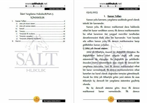 İdari Yargılama Amfi B 2. Dönem Part-5 (2022-2023)-AÜHF-Konu Anlatım Kitapçığı