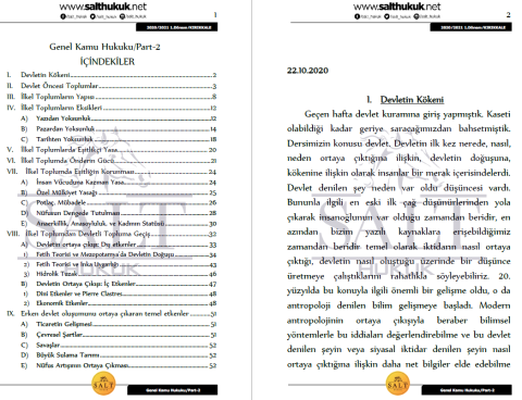 Genel Kamu 1. Dönem Not Seti (2020-2021)-KKÜ-Konu Anlatım Kitapçığı