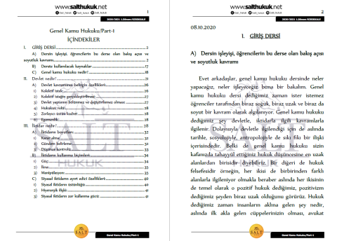 Genel Kamu 1. Dönem Not Seti (2020-2021)-KKÜ-Konu Anlatım Kitapçığı