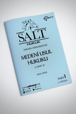 Medeni Usul Hukuku Amfi B 2. Dönem Part-1 (2022-2023)-AÜHF-Konu Anlatım Kitapçığı