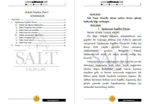 Hukuk Felsefesi 1. Dönem Not Seti (2020-2021)-KKÜ-Konu Anlatım Kitapçığı