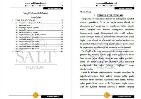 Vergi Hukuku Amfi A-B 2. Dönem Part-5 (2022-2023)-AÜHF-Konu Anlatım Kitapçığı