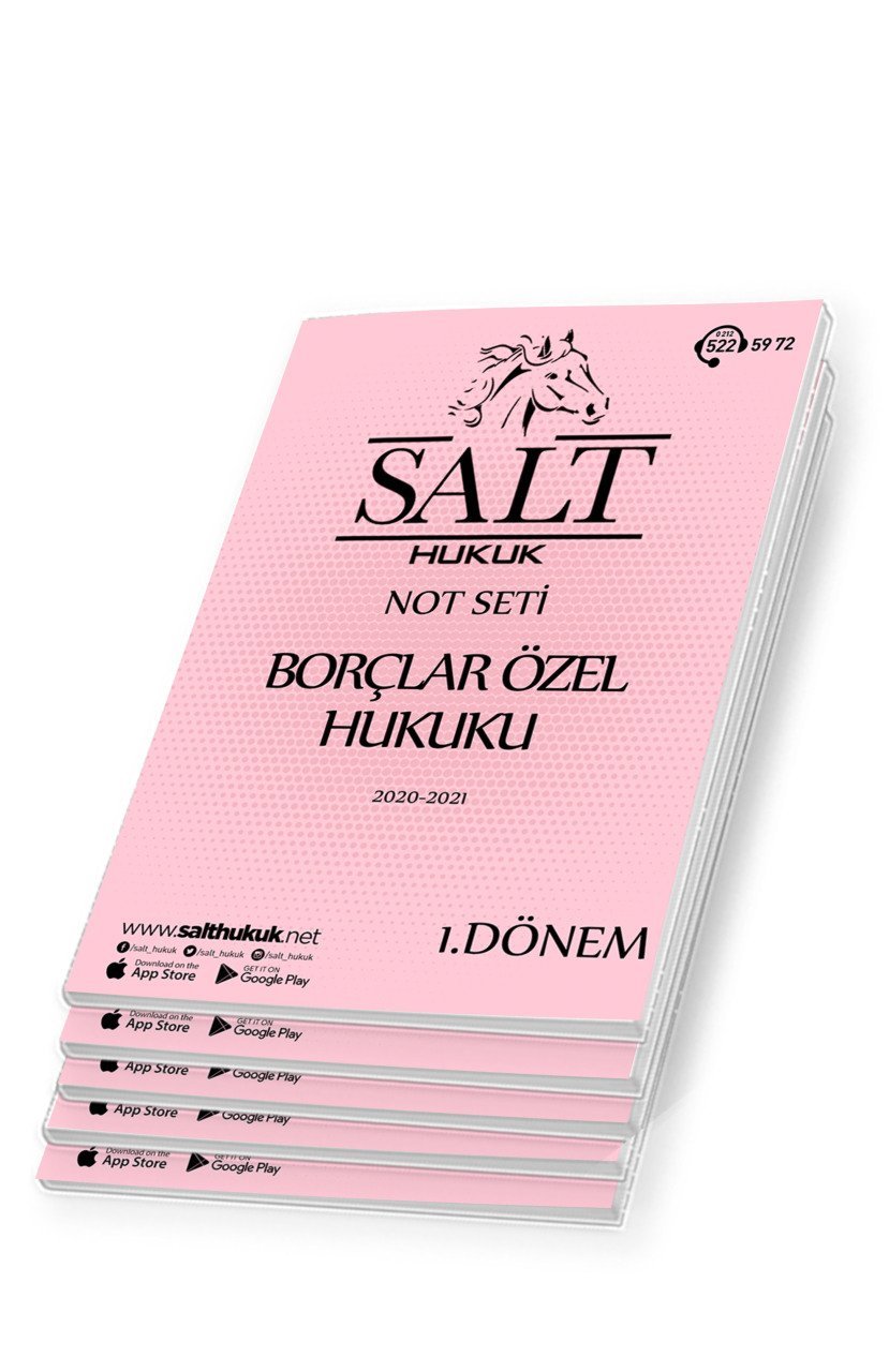Borçlar Özel Hukuku 1. Dönem Not Seti (2020-2021)-KKÜ-Konu Anlatım Kitapçığı