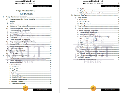 Vergi Hukuku 1. Dönem Not Seti (2020-2021)-KKÜ-Konu Anlatım Kitapçığı