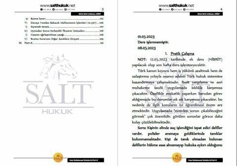 Ceza Muhakemesi Hukuku Amfi A 2. Dönem Part-5 (2022-2023)-AÜHF-Konu Anlatım Kitapçığı