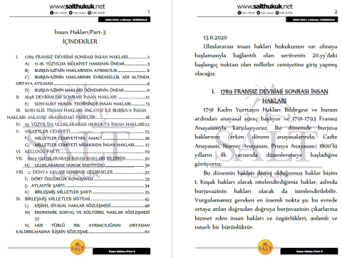 İnsan Hakları 1. Dönem Not Seti (2020-2021)-KKÜ-Konu Anlatım Kitapçığı