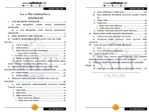 İcra ve İflas Hukuku 1. Dönem Not Seti (2020-2021)-KKÜ-Konu Anlatım Kitapçığı