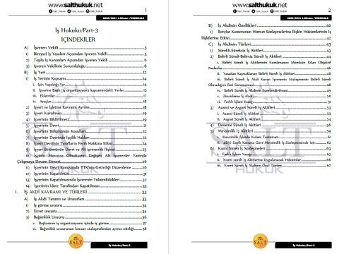 İş ve Sosyal Güvenlik 1. Dönem Not Seti (2020-2021)-KKÜ-Konu Anlatım Kitapçığı