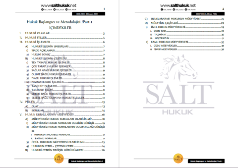 Hukuk Başlangıcı 2. Dönem Not Seti (2020-2021)-KKÜ-Konu Anlatım Kitapçığı