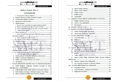 Medeni Hukuk 2. Dönem Not Seti (2020-2021)-KKÜ-Konu Anlatım Kitapçığı