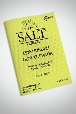 EŞYA HUKUKU 2. DÖNEM GÜNCEL PRATİK(İÜHF)-Konu Anlatım Kitapçığı