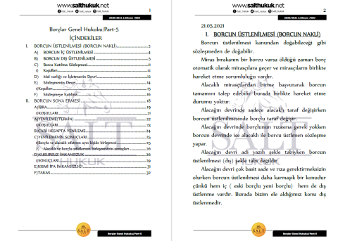 Borçlar Genel Hukuku 2. Dönem Not Seti (2020-2021)-KKÜ-Konu Anlatım Kitapçığı
