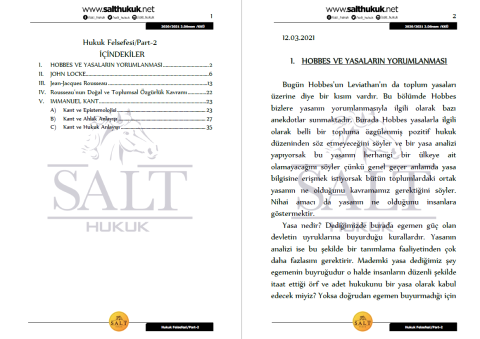 Hukuk Felsefesi 2. Dönem Not Seti (2020-2021)-KKÜ-Konu Anlatım Kitapçığı
