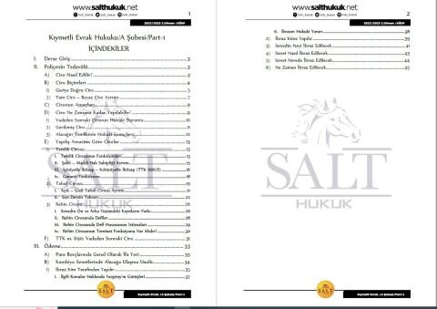 Kıymetli Evrak Amfi A 2. Dönem Part-1 (2022-2023)-AÜHF-Konu Anlatım Kitapçığı