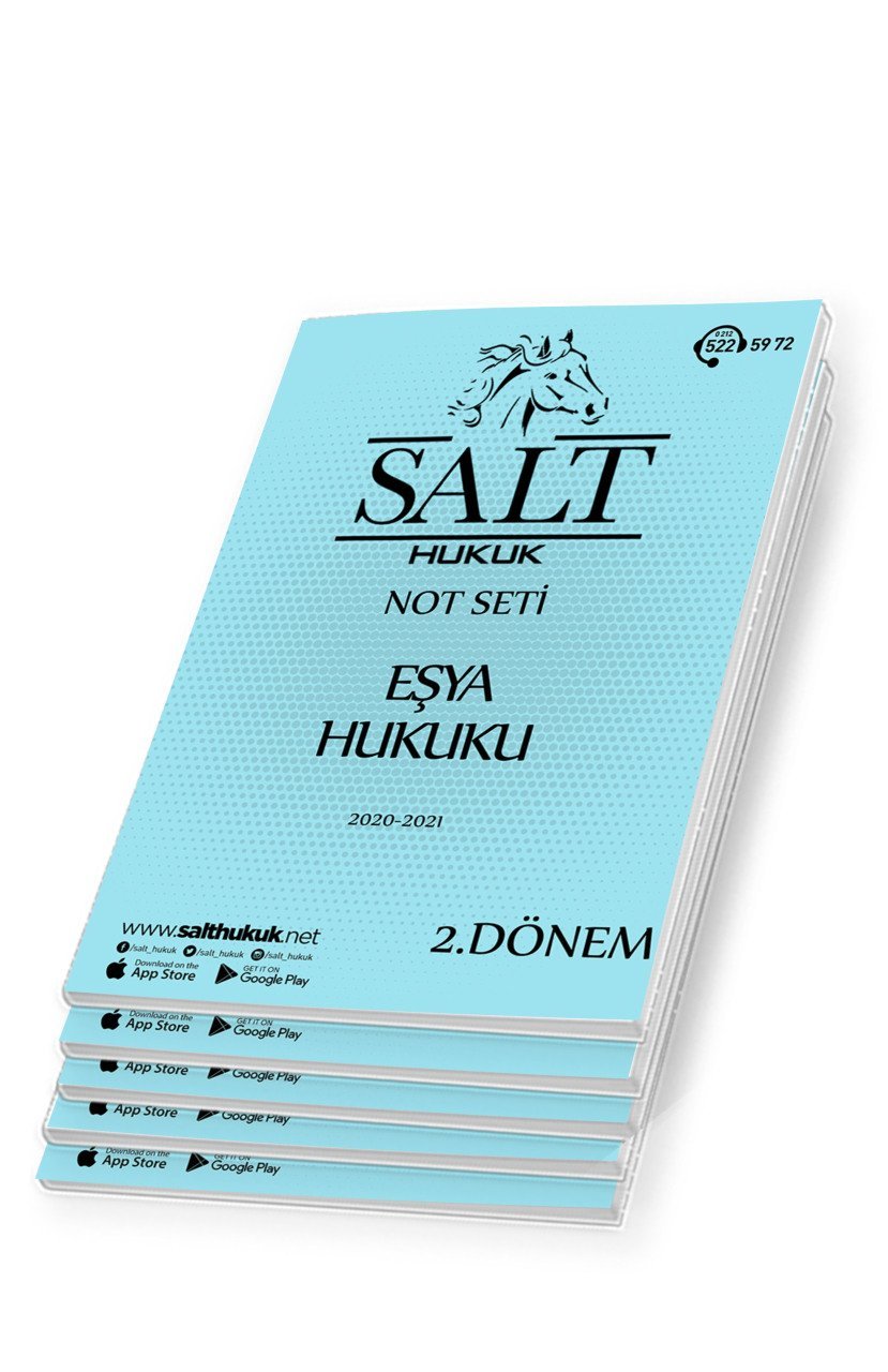 Eşya Hukuku 2. Dönem Not Seti (2020-2021)-KKÜ-Konu Anlatım Kitapçığı