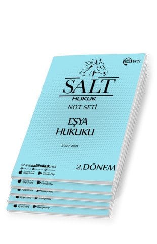 Eşya Hukuku 2. Dönem Not Seti (2020-2021)-KKÜ-Konu Anlatım Kitapçığı