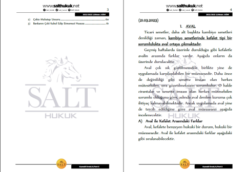 Kıymetli Evrak Amfi A 2. Dönem Part-3 (2022-2023)-AÜHF-Konu Anlatım Kitapçığı