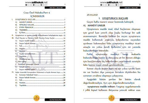 Ceza Özel Hukuku 2. Dönem Not Seti (2020-2021)-KKÜ-Konu Anlatım Kitapçığı