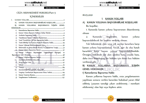 Ceza Muhakemesi Hukuku 2. Dönem Not Seti (2020-2021)-KKÜ-Konu Anlatım Kitapçığı