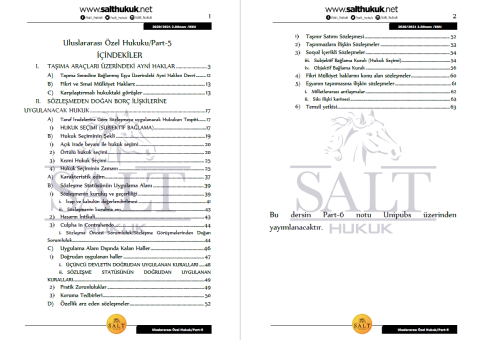 Milletler Özel Hukuku 2. Dönem Not Seti (2020-2021)-KKÜ-Konu Anlatım Kitapçığı