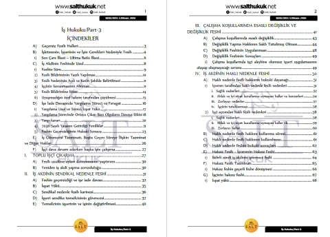 İş ve Sosyal Güvenlik 2. Dönem Not Seti (2020-2021)-KKÜ-Konu Anlatım Kitapçığı
