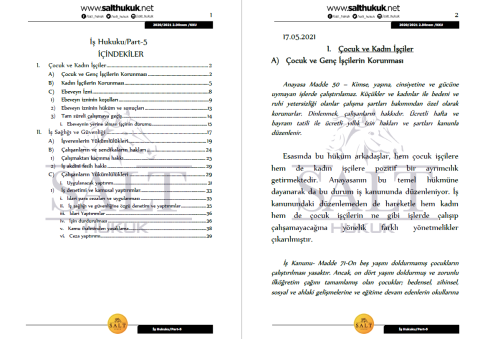 İş ve Sosyal Güvenlik 2. Dönem Not Seti (2020-2021)-KKÜ-Konu Anlatım Kitapçığı