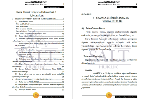 Deniz Ticaret Ve Sigorta 2. Dönem Not Seti (2020-2021)-KKÜ-Konu Anlatım Kitapçığı