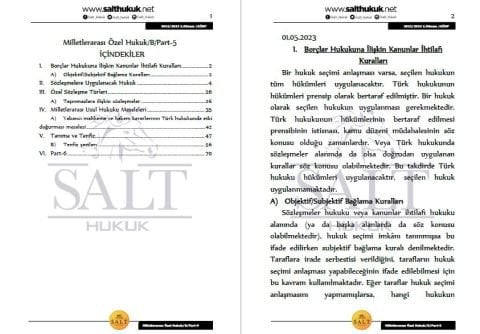 Milletler Özel Hukuku Amfi B 2. Dönem Part-5 (2022-2023)-AÜHF-Konu Anlatım Kitapçığı