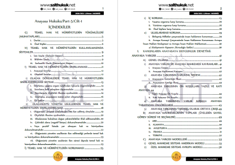 Anayasa Hukuku 1. Dönem Not Seti (2020-2021)-AKHF-Konu Anlatım Kitapçığı