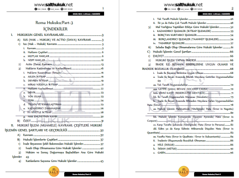 Roma Hukuku 1. Dönem Not Seti (2020-2021)-AKHF-Konu Anlatım Kitapçığı