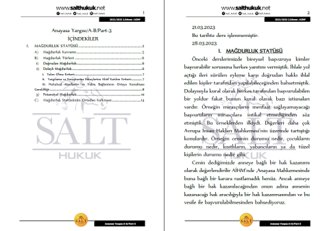 Anayasa Yargısı Norm Denetimi Amfi A-B 2. Dönem Part-3 (2022-2023)-AÜHF Konu Anlatım Kitapçığı