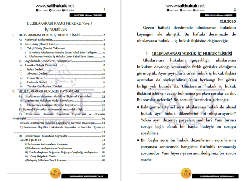 Uluslararası Kamu Hukuku 1. Dönem Not Seti (2020-2021)-AKHF-Konu Anlatım Kitapçığı