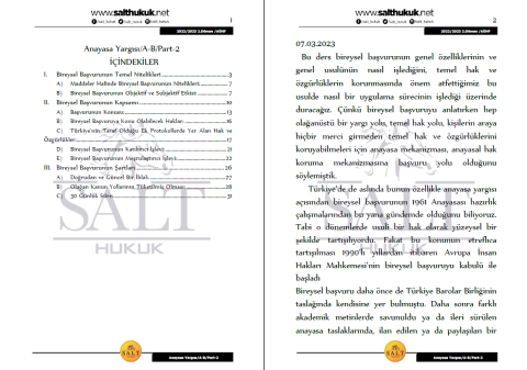 Anayasa Yargısı Norm Denetimi Amfi A-B 2. Dönem Part-2 (2022-2023)-AÜHF Konu Anlatım Kitapçığı