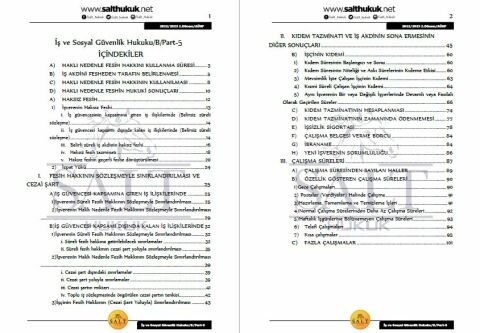 İş Ve Sosyal Güvenlik Hukuku Amfi B 2. Dönem Part-5 (2022-2023)-AÜHF-Konu Anlatım Kitapçığı
