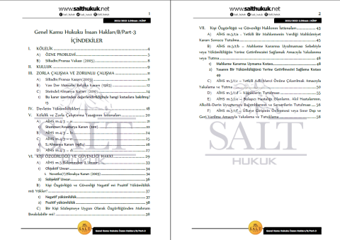 Genel Kamu İnsan Hak. Amfi B 2. Dönem Part-3 (2022-2023)-AÜHF-Konu Anlatım Kitapçığı
