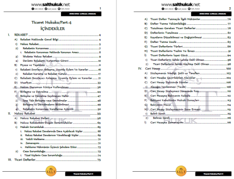 Ticaret Hukuku-1 1. Dönem Not Seti (2020-2021)-AKHF-Konu Anlatım Kitapçığı