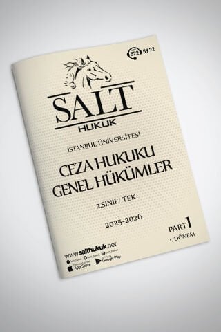Ceza Genel Hukuku Tek 1. Dönem Part-1 (2025-2026)-İÜHF-Konu Anlatım Kitapçığı