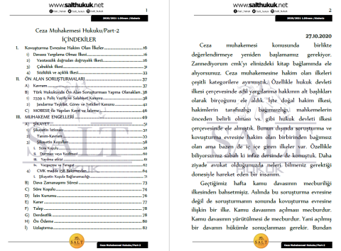 Ceza Muhakemesi Hukuku 1. Dönem Not Seti (2020-2021)-AKHF-Konu Anlatım Kitapçığı