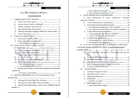 İcra Ve İflas Hukuku Amfi A-B 2. Dönem Part-2 (2022-2023)-AÜHF-Konu Anlatım Kitapçığı
