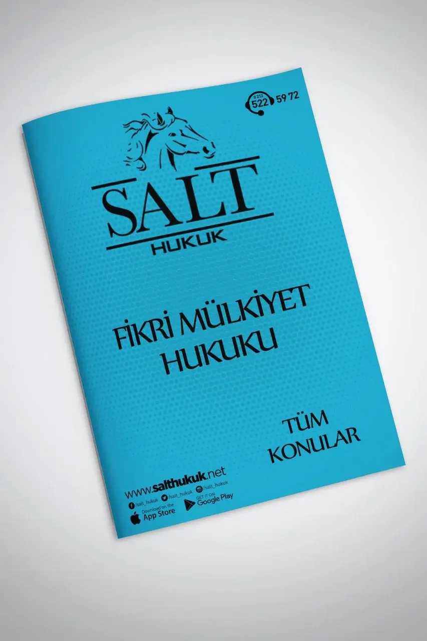 FİKRİ MÜLKİYET HUKUKU TÜM KONULAR-Konu Anlatım Kitapçığı
