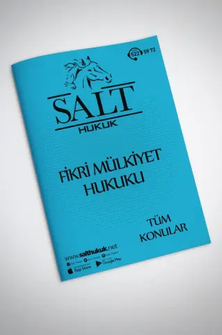 FİKRİ MÜLKİYET HUKUKU TÜM KONULAR-Konu Anlatım Kitapçığı