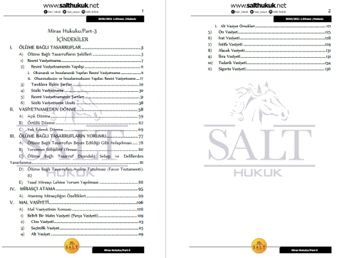 Miras Hukuku 1. Dönem Not Seti (2020-2021)-AKHF-Konu Anlatım Kitapçığı