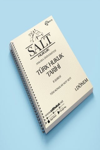 Türk Hukuk Tarihi Amfi B 1. Dönem Tüm Konular Not Seti-Spiralli