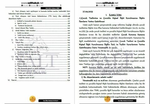 İcra Ve İflas Hukuku Amfi A-B 2. Dönem Part-5 (2022-2023)-AÜHF-Konu Anlatım Kitapçığı