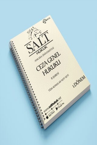Ceza Genel Hukuku Amfi B 1. Dönem Tüm Konular Not Seti-Spiralli