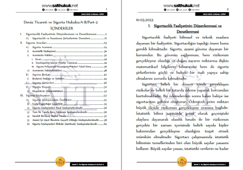 Deniz Ticaret Sigorta Amfi A-B 2. Dönem Part-2 (2022-2023)-AÜHF-Konu Anlatım Kitapçığı