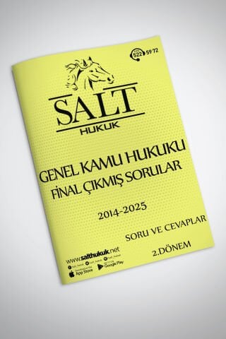 Genel Kamu Hukuku Final/Büt Çıkmış Soru-Konu Anlatım Kitapçığı